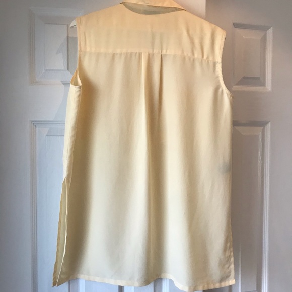 Rena Rowan beige button down sleeveless tunic top - Picture 2 of 7